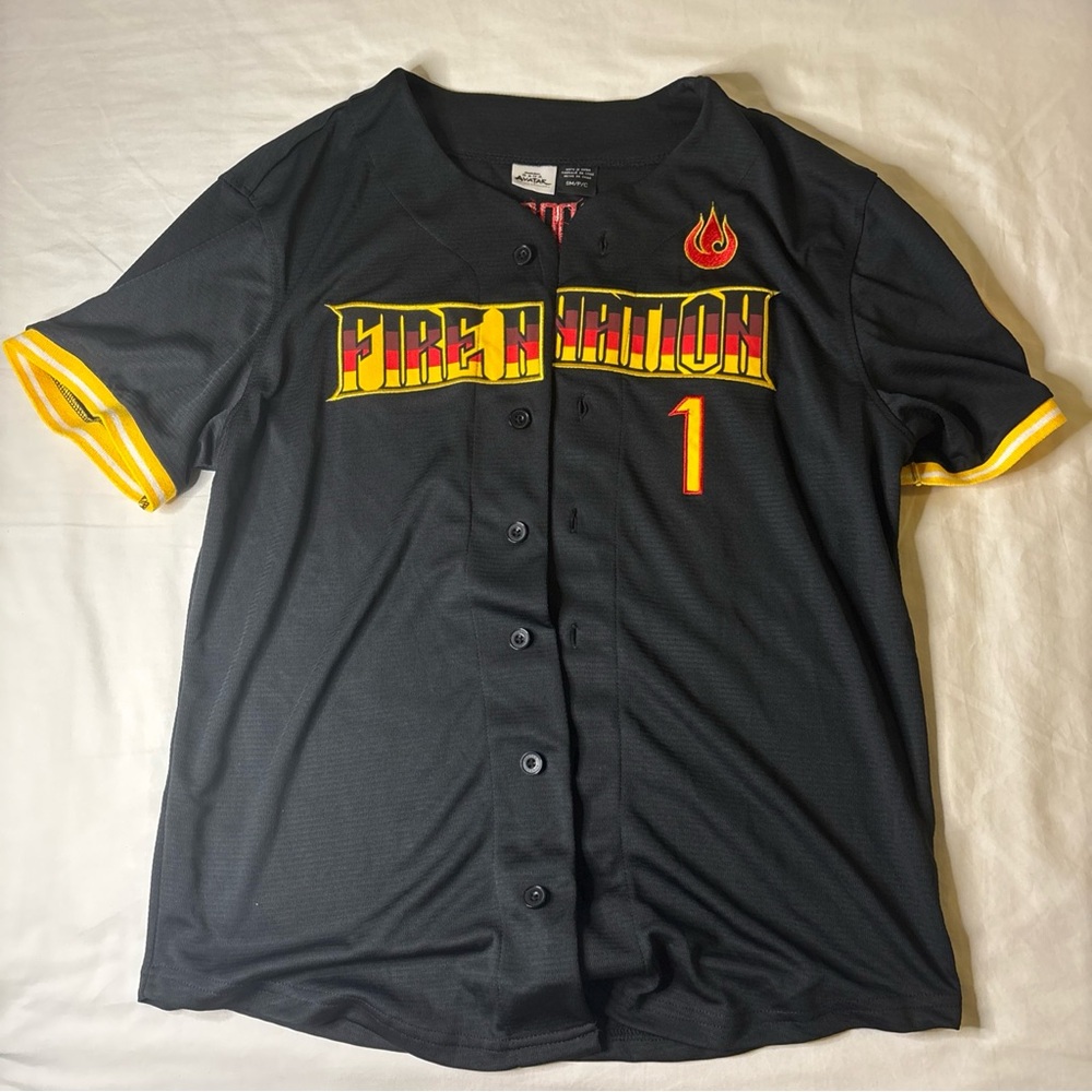 Avatar Last Airbender Fire Nation Zuko Capital City Jersey Small Button